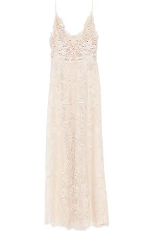 Alberta Ferretti Robe à broderies en dentelle