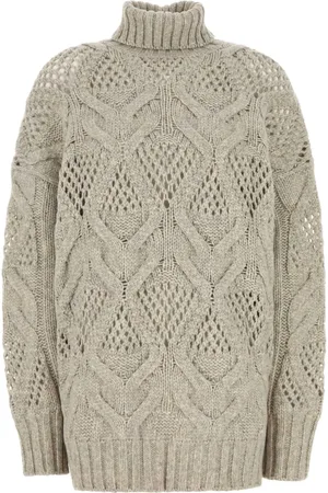 Sportmax Pull en maille torsadée à col roulé