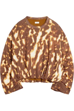 DRIES VAN NOTEN Sweat en coton à design drapé