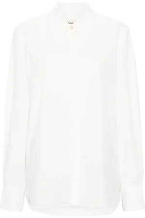Khaite Chemise en coton à col pointu