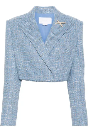 GENNY Veste en tweed à coupe crop