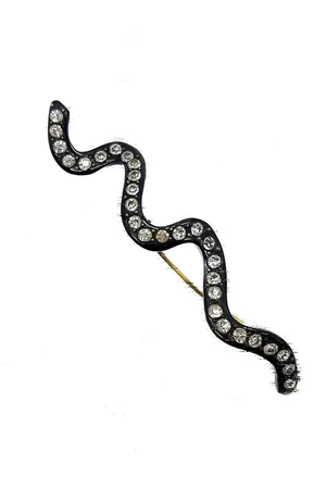 JENNIFER GIBSON JEWELLERY Broche Art Deco pre-owned Crystal Snake (années 1930)