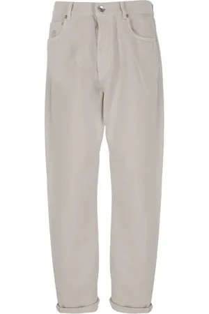 Brunello Cucinelli Jean à logo brodé