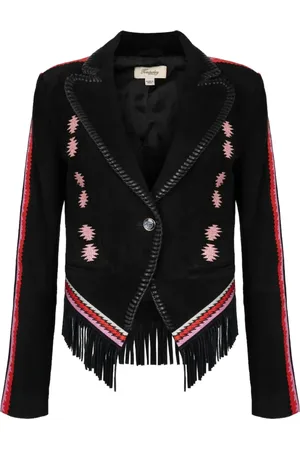TEMPERLEY LONDON Blazer en daim Zola à broderies