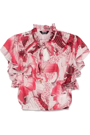Roberto Cavalli Blouse en chiffon à fleurs