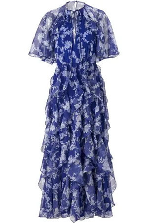 Carolina Herrera Robe en soie volantée à fleurs