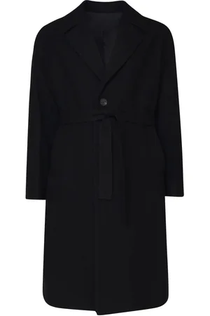 HEVO Manteau en laine à taille ceinturée