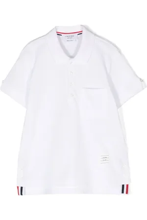 Thom Browne Polo en coton à patch logo