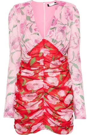 ROTATE Robe courte ornée de sequins à fleurs
