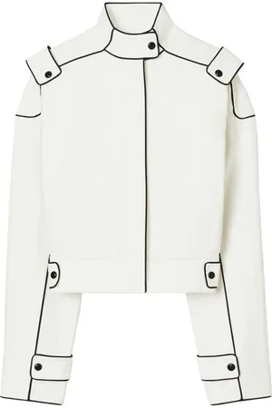 Tory Burch Veste crop à coutures contrastantes