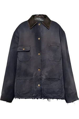 Prada Veste en toile à effet usé