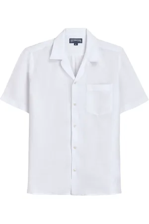 Vilebrequin Chemise en lin à col officier