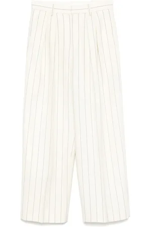 Less Pantalon droit à rayures