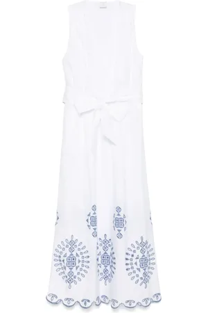 ELEVENTY Robe mi-longue à broderies