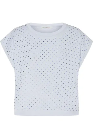 Serafini T-shirt en coton à ornements strassés