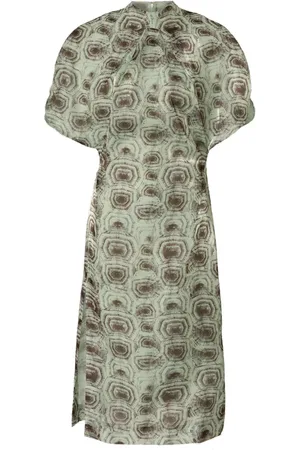 GENNY Robe mi-longue à imprimé graphique