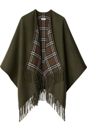 Burberry Cape réversible en laine à carreaux