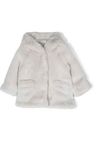 MONNALISA Manteau en fourrure artificielle à capuche