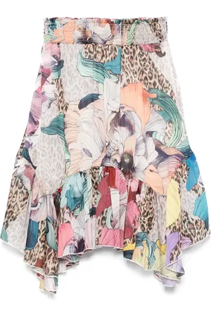 Roberto Cavalli Minijupe en chiffon à fleurs