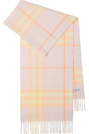 Burberry écharpe frangée en cachemire à carreaux
