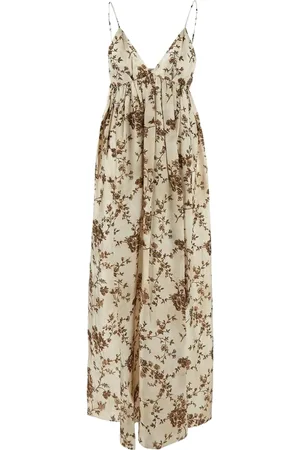 UMA WANG Robe mi-longue à fleurs