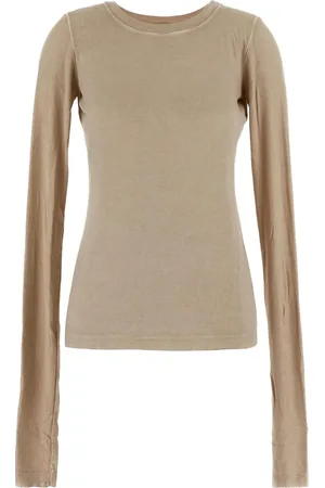 UMA WANG T-shirt en maille fine à design nervuré