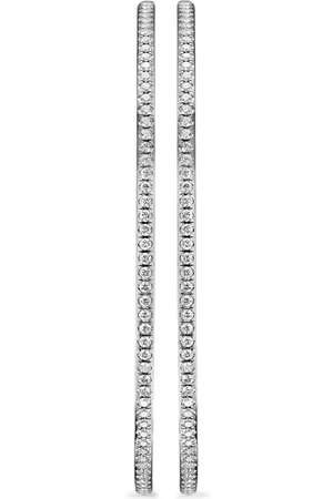 David Yurman Créoles en sterling pavées de diamant
