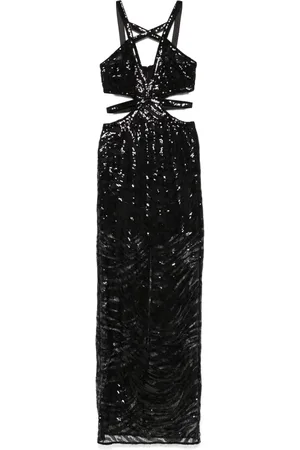 Roberto Cavalli Robe longue à paillettes