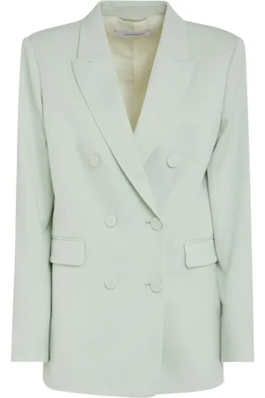 Another Tomorrow Blazer en laine à boutonnière croisée