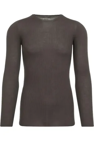 Rick Owens T-shirt en maille nervurée