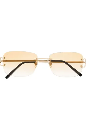 Cartier Lunettes de soleil sans monture à logo gravé