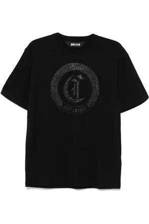 Roberto Cavalli T-shirt à logo clouté