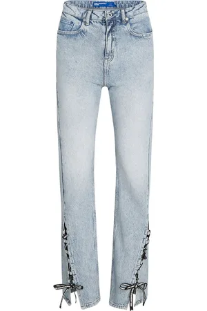 Karl Lagerfeld Jean taille-haute à détails lacés