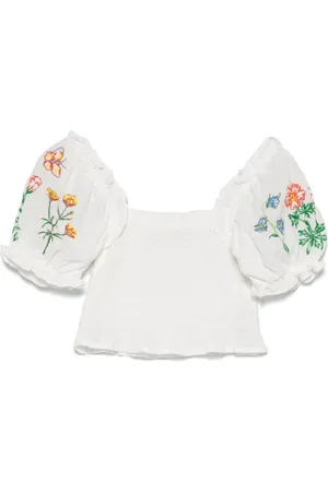 Stella McCartney Blouse à fleurs brodées