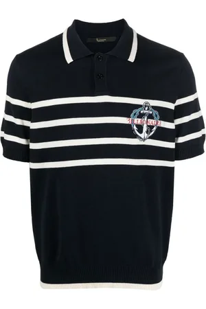 BILLIONAIRE Polo rayé à logo brodé