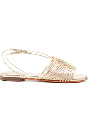 santoni Sandales à effet métallisé