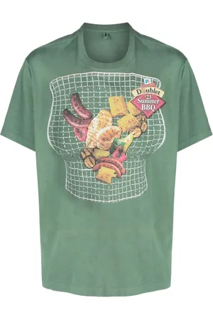 DOUBLET T-shirt en coton à imprimé graphique