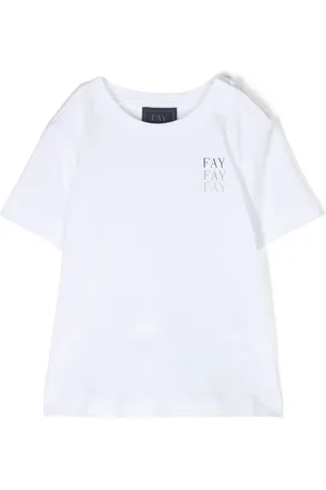 FAY T-shirt en coton à logo imprimé