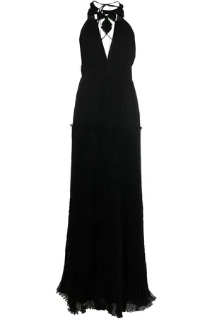 Alberta Ferretti Robe plissée à encolure ornementée