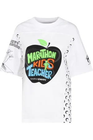 Marine Serre T-shirt à imprimé graphique