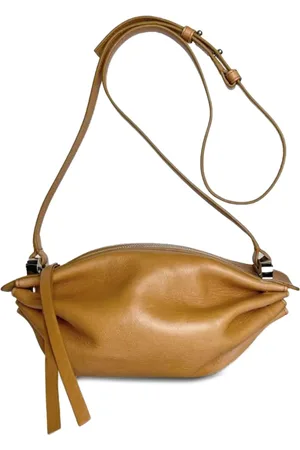 BONASTRE Sac à bandoulière en cuir à fronces