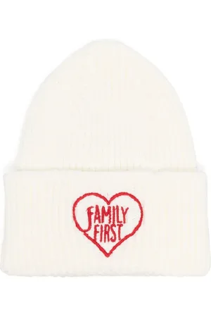 Family First Bonnet en maille nervurée à logo brodé