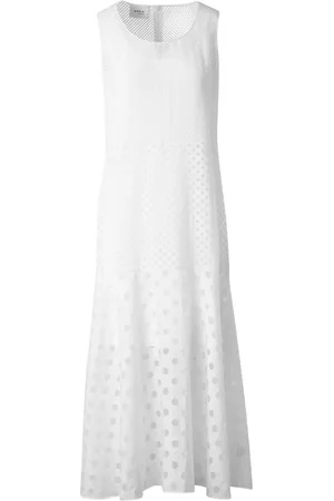 AKRIS Robe froncée à motif de pois