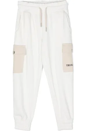 Trussardi Pantalon de jogging en coton à logo brodé