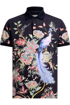 Etro Polo Flowers and Peacock
