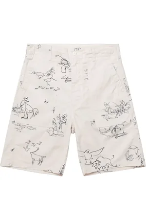 ENGINEERED GARMENTS Short en coton à imprimé graphique