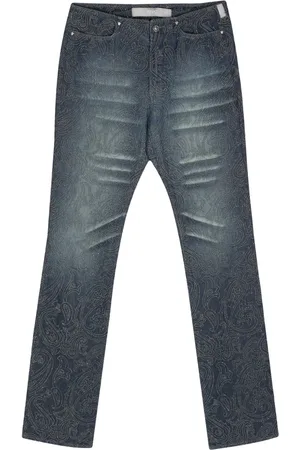 VERSACE Pantalon droit à ornements strassés (années 2000)