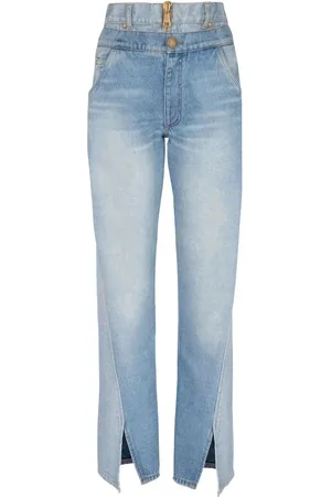Balmain Jean droit à taille haute