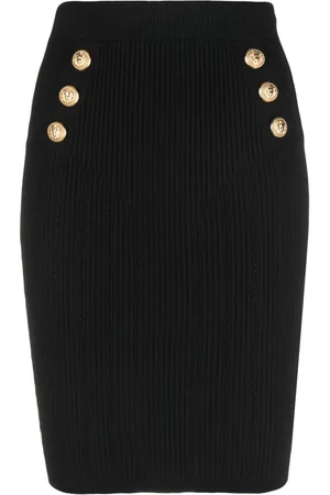 Balmain Jupe en maille à taille haute