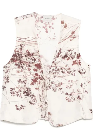 ALYSI Gilet imprimé en soie